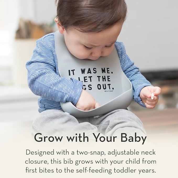 Bella Tunno Wonder Bib 2pk - Adjustable Silicone Baby Bibs for Girls & Boys, Durable and Waterproof BPA Free Silicone, Run The World & Hello Gorgeous