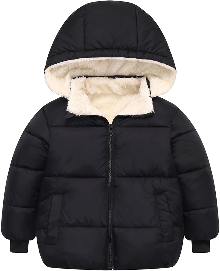 TUONROAD 1-6T Baby Girl Boy Winter Fleece Coats Toddler Warm Puffer Jackets Kids Down Alternative Outerwear