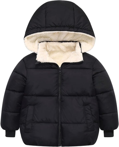 TUONROAD 1-6T Baby Girl Boy Winter Fleece Coats Toddler Warm Puffer Jackets Kids Down Alternative Outerwear