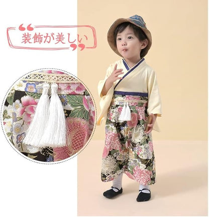 Baby Girl Kimono Romper Japanese Costumes Hakama Coverall Infant Samurai Outfits