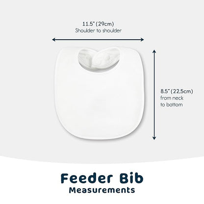 Tiny Twinkle 8 Pack Baby Bibs for Drooling and Teething – Waterproof & Absorbent Bibs for Baby Girl & Boy, Machine Washable Infant Bib Set for Newborns and Toddlers (White 8-Pack)