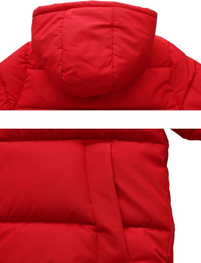 HOOD CREW Kids Boy’s Winter Coat Windproof Hooded Puffer Jackets Warm Outerwear Parka Padded Jacket