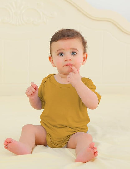 Jimonda Baby Bodysuits Rayon from Bamboo Short Sleeve Baby Boys Girls Rompers Soft Outfits Newborn Clothes