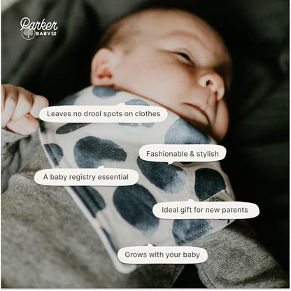 Parker Baby Bandana Drool Bibs 8 Pack Baby Bibs for Boys, Girls, Unisex - Soft & Stylish Teething Bibs for Babies