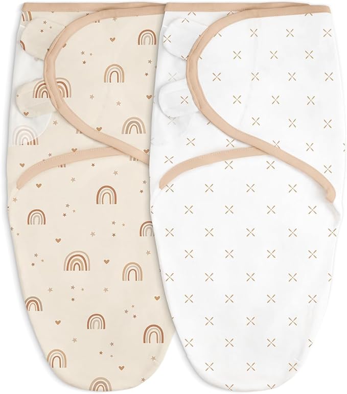 Baby Swaddle Blanket, 0-3 Months, Cotton Arm-in Sleep Sack, Wearable Blankets Wrap for Newborn Infant