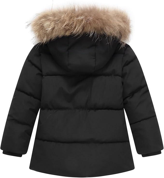 Toddler Winter Coat Baby Jacket Snow Boy Hoodie Puffer Girl Fleece Clothes 1-5T