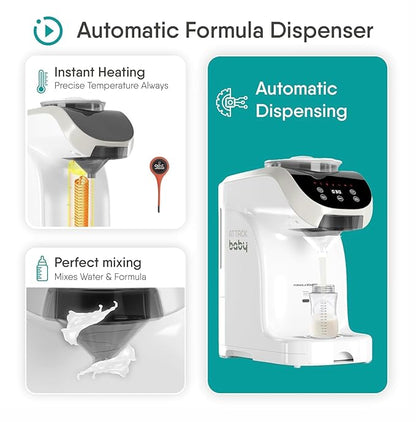 Formula Maker Machine - Upgraded Accurate Wifi Formula Dispenser with Inbuilt Sensors to Prevent Malnutrition - Instant Heating & Automatic Mixing - Quick Warm Bottle (Smart (App Control))