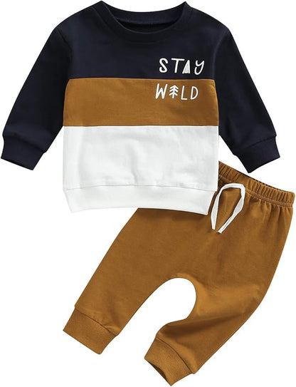 CIYCUIT Toddler Baby Boy Clothes Long Sleeve Sweatshirt Pants Set Fall Winter Outfits