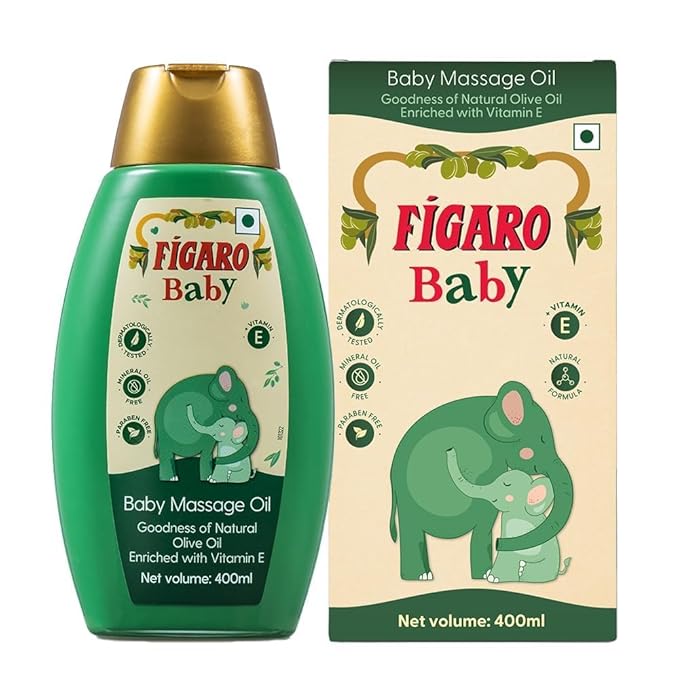 Fagreoo Baby Massage Oil with Goodness of Natural Olive oil enriched with vitamin E, Dermatologically tested, 400 ml