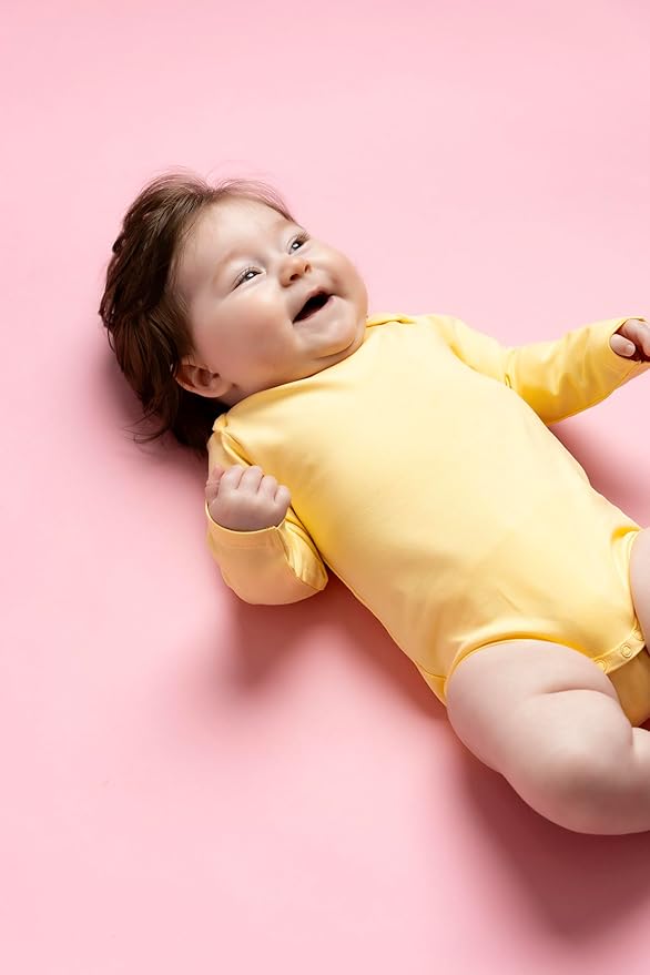 monica + andy Long Sleeve Jack & Jill Bodysuit, Organic Baby Clothes for Girls & Boys, For Preemie, Newborn & Infant