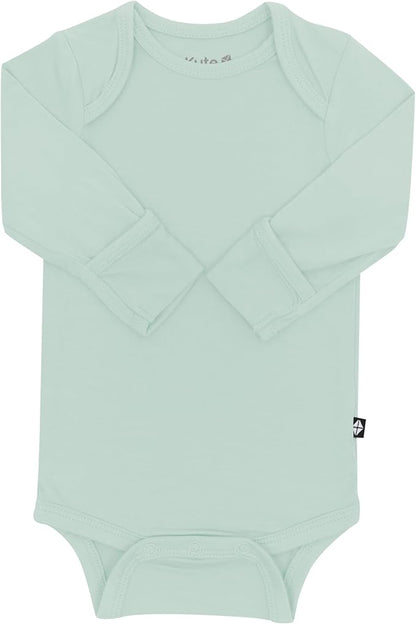 KYTE BABY Soft Bamboo from Rayon Long Sleeve Unisex Bodysuit, 0-24 Months