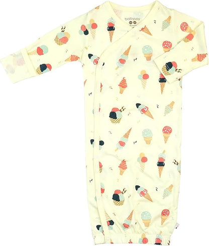 Babysoy Newborn Baby Kimono Wrap Around Snap Sleeper Gown Sack Bundler