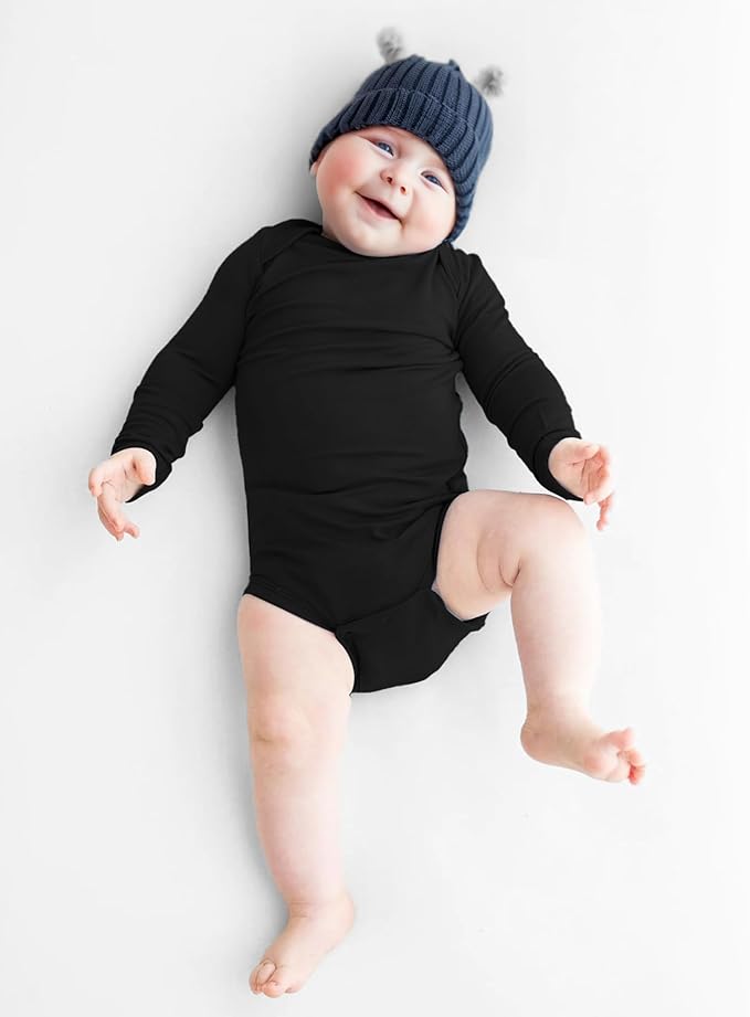 DEFAHN 2PCS Visocse from Bamboo Baby Rompers Unisex Onsies Solid Short Sleeve Baby Bodysuit 0-24 Months