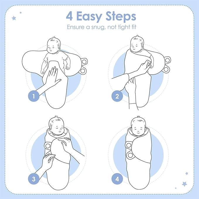 Baby Swaddle Blanket, 0-3 Months, Cotton Arm-in Sleep Sack, Wearable Blankets Wrap for Newborn Infant