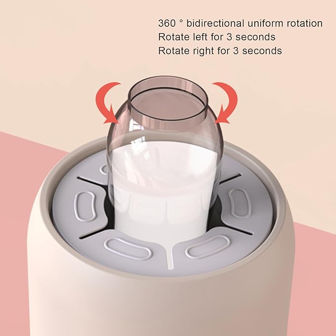 Baby Bottle Shaker, Quiet Infant Bottle Mixer with 3 Modes, Electric Automatic Infant Milk Bottle Shaker for Outdoor Indoor Travel