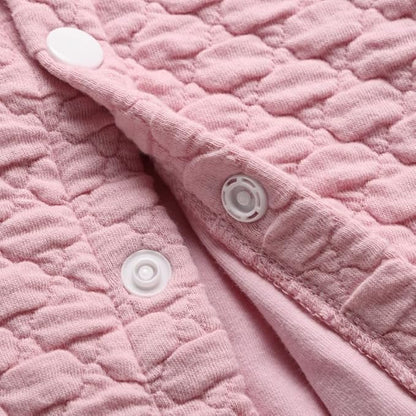 Lightweight Quilted Bomber Jacket Button Up Baby Boy Girl Sweatshirts Outerwear Coat Toddler Infant Casual Fall Tops