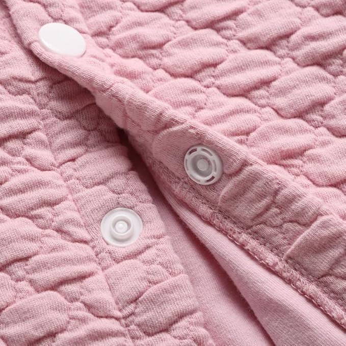 Lightweight Quilted Bomber Jacket Button Up Baby Boy Girl Sweatshirts Outerwear Coat Toddler Infant Casual Fall Tops