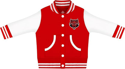Creative Knitwear College Baby Varsity Jacket Lightweight - Team Logo, Multiple Colors, Unisex, (0 Months - 4T)