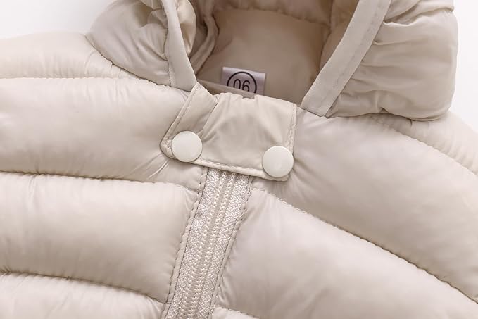 AIWUHE Baby Boys Girls Hooded Puffer Vest Winter Lightweight Sleeveless Bear ears Zipper Up Jacket