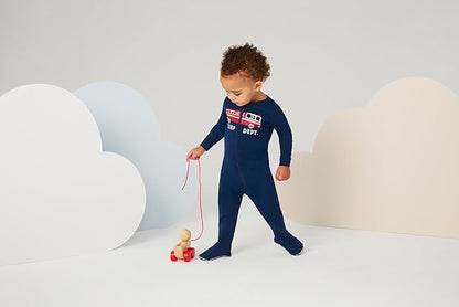 HUGGIES unisex-baby 3-pack Footed Coverall Pajamas