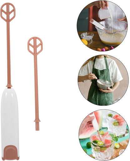 Electric Stirrer with Extended Handle Portable Handheld Mixer for Milk Powder Shakes Detachable Design for Easy Cleaning Lightweight for Busy Parents