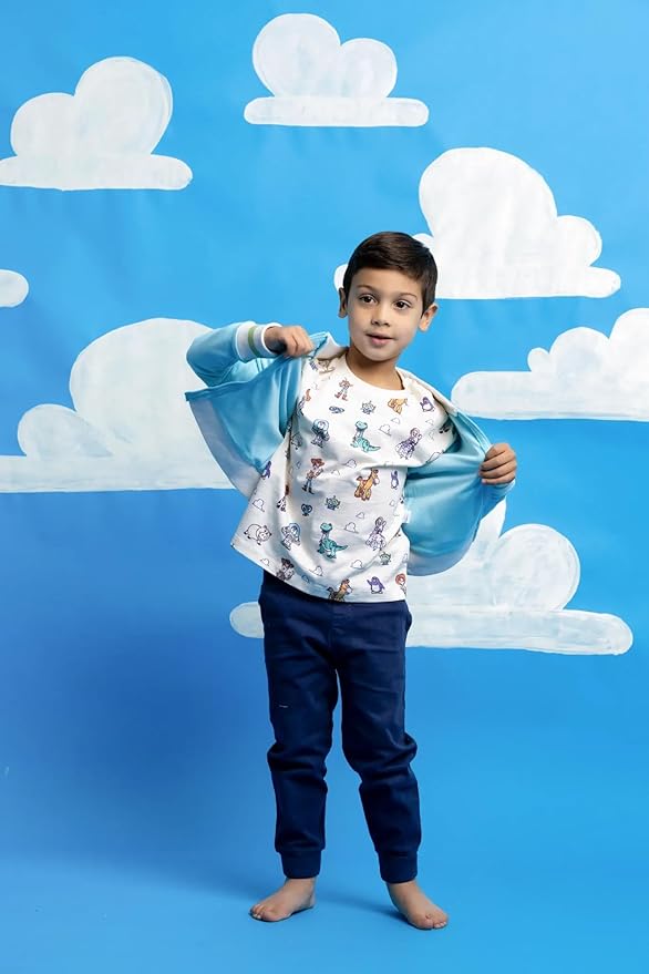 Monica + Andy Crewneck Tee, 100% Organic Cotton Clothes for Girls & Boys, Printed T-Shirt Sizes for Kids, Toddler & Baby