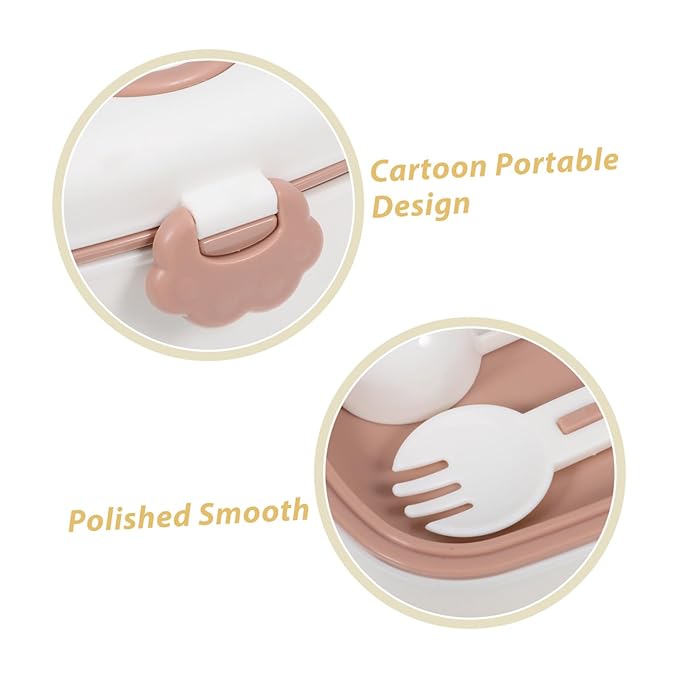 Vaguelly Portable Powder Container Cartoon Formula Dispenser for Travel Leak Sealed Jar Scoop for Food Storage Compact for Outdoor Small Design