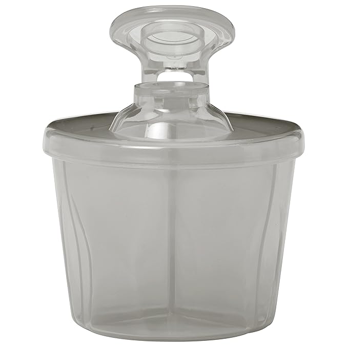 Dr. Brown's Baby Formula Dispenser with Snap-On Lid for On-The-Go Feedings, Milk Powder Dispenser for Traveling with Infant, Gray (Pack of 2)