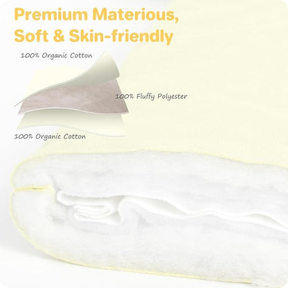 Premium Cotton Baby Sleep Sack with Legs Winter 6-12 Months 2.5 Tog, Ultra Soft Wearable Blanket Sleeping Bag Sack Easy Diaper Changing, Transitional Blanket Unisex Newborn Infant Babies Girls Boys