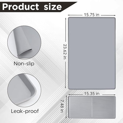 Bottle Maker Formula Machine Mat,With Draining Mat,Compatible with Baby Brezza Formula Dispenser Machine，Silicone Pad,Prevent Spills,Suitable for Formula Dispenser Machine