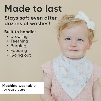 Copper Pearl Baby Bandana Drool Bibs for Drooling and Teething 4 Pack Gift Set (Paris Set)