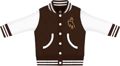 Creative Knitwear College Baby Varsity Jacket Lightweight - Team Logo, Multiple Colors, Unisex, (0 Months - 4T)
