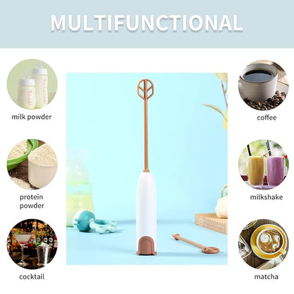 Handheld Electric Baby Formula Mixer,Handheld Drink Mixer (Off White)