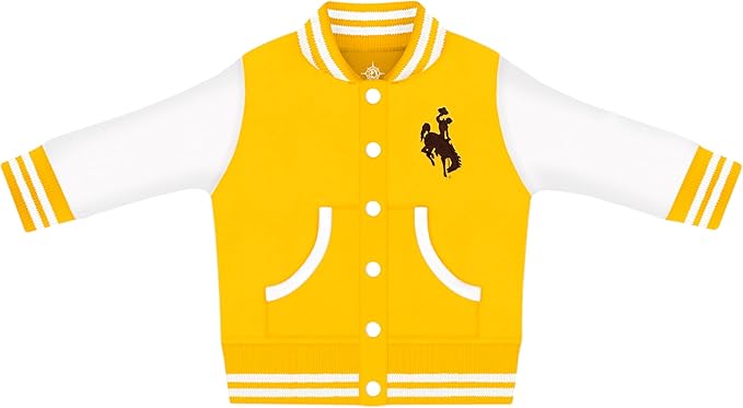 Creative Knitwear College Baby Varsity Jacket Lightweight - Team Logo, Multiple Colors, Unisex, (0 Months - 4T)