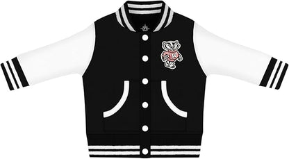 Creative Knitwear College Baby Varsity Jacket Lightweight - Team Logo, Multiple Colors, Unisex, (0 Months - 4T)