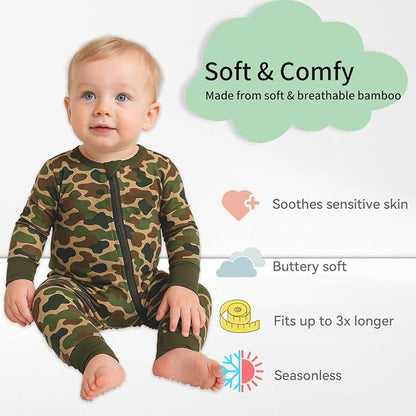Weiwei Pajamas for Baby Boys & Girls Footies, Viscose from Bamboo Baby Romper, Baby Sleepers, 2-Way Zippy PJs, YKK