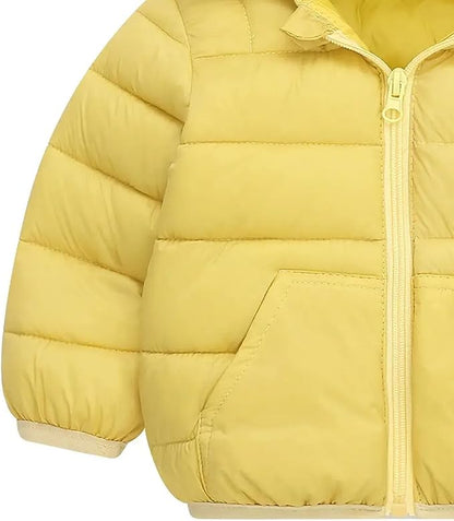 Toddler Winter Coats Puffer Padded Jacket Baby Boys Girls Bear Hoods Down Jacket Light Weight Infant Outerwear