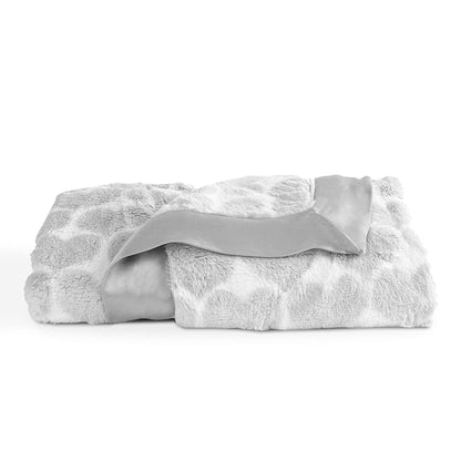 Little Giraffe Luxe Baby Blanket – 29x35” Satin Trim, Heart Army Silver | Ultra-Soft, Hypoallergenic Stroller & Nursery Blanket | Perfect for Newborns & Toddlers