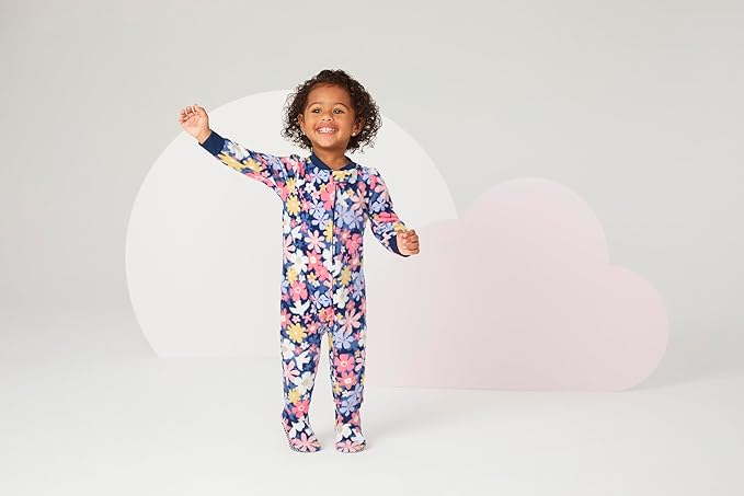 HUGGIES unisex-baby 3-pack Footed Fleece Coverall Pajamas