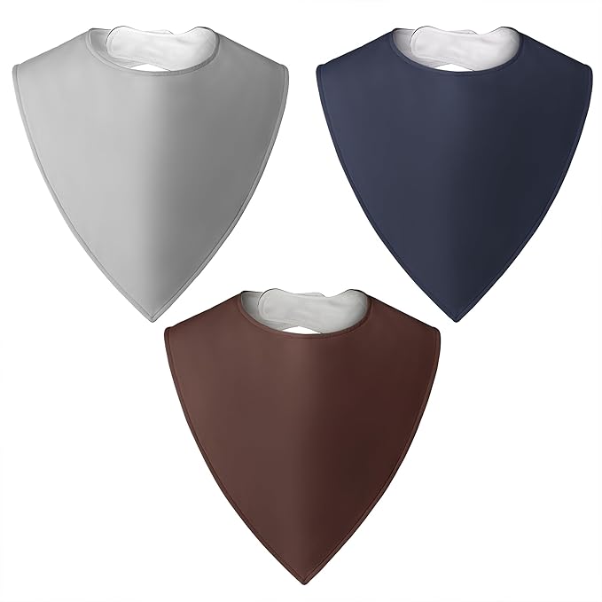 Baby Noah Adult Drool Bib for Special Needs, 3 Pack Large Elderly Bandana, Teen Bib for Women Men, Soft Absorbent Set for Kid