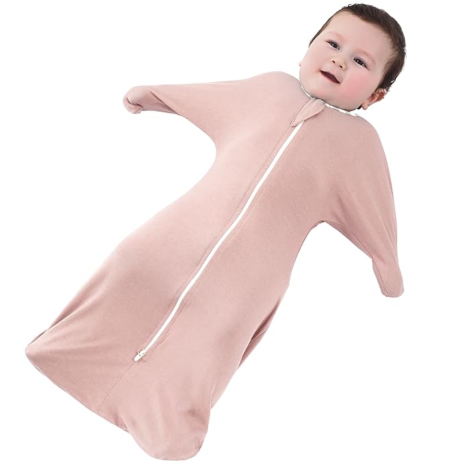 PuppyPaws Baby Sleep Sack, Transition Swaddle, Sleep Sack 9-15 Months, Wearable Blanket Baby with 2-Way Zipper, Swaddles for Newborns Summer, 95% Rayon derived from Bamboo, 5% Spandex