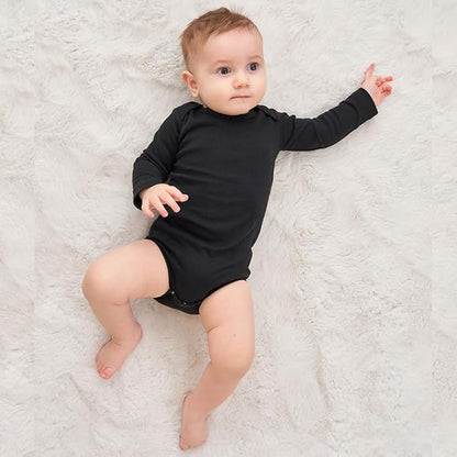 Enfants Chéris Baby Long Sleeve Bodysuit Newborn-24 Months 100% Cotton Pack of 3