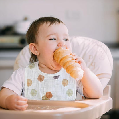 GLLQUEN BABY Muslin Drool Bibs for Boys Girls 8 Pack, Adjustable Baby Bibs for Drooling and Teething, Soft Cotton Baby Bandana Bib for Newborn Feeding Essentials (Circus)