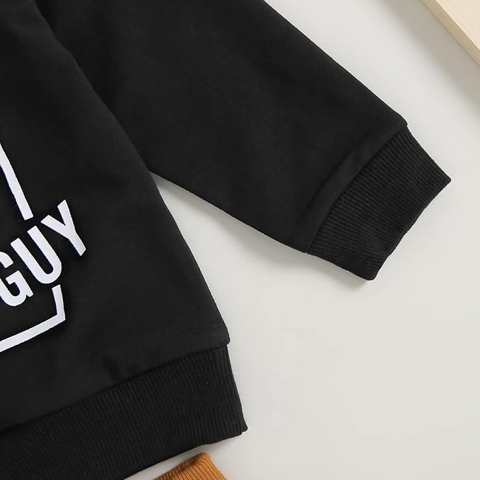 Murnouche Toddler Baby Boy Fall Winter Outfits Letter Crewneck Sweatshirt Casual Pants 2Pcs Clothes Set