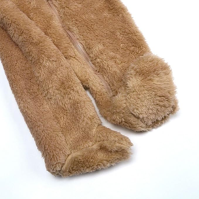 Curipeer Infant Baby Outfit Bodysuit Fleece Bunting Footed Sleeper 0-12M