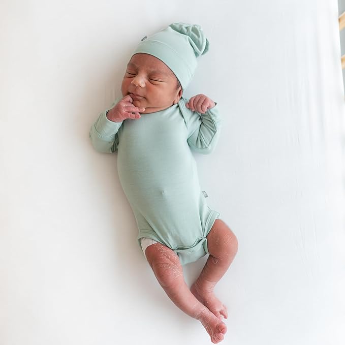 KYTE BABY Soft Bamboo from Rayon Long Sleeve Unisex Bodysuit, 0-24 Months