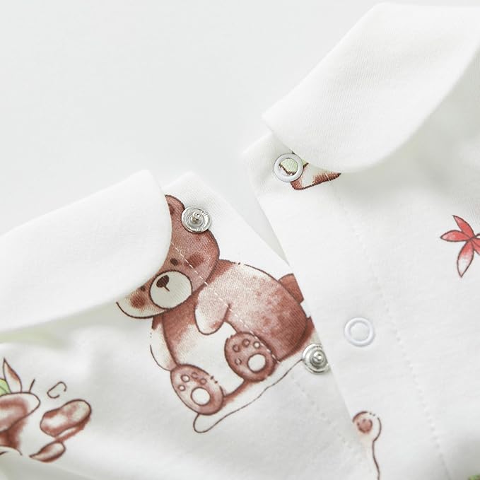 pureborn Baby Girls Boys Bodysuit Super Soft Cotton Romper 0-24 Months