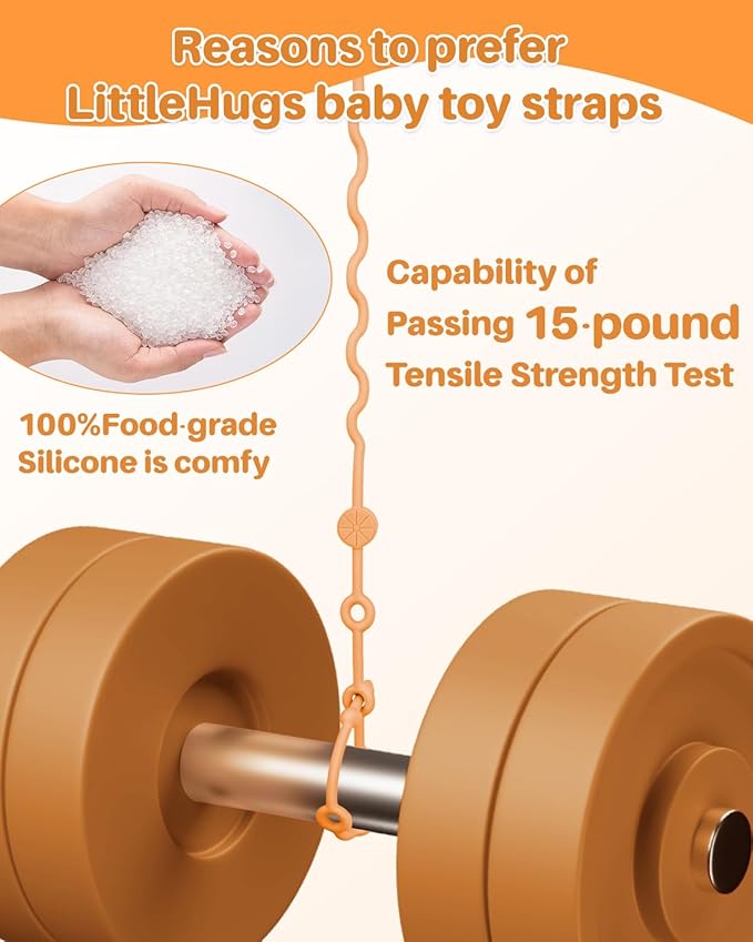 Toy Straps for Baby, Adjustable Toy Holder for Stroller Accessories, Silicone Tether Pacifier Clip, No Throw Travel Essential Leash for High Chair, Car Seat (4 Pack Macaron)