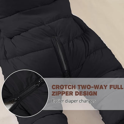 Baby Boys Girls Snowsuit Winter Clothes Suit Hooded Jumpsuit Romper Bear Outfit Infant Warm Coat Outwear Overcoat