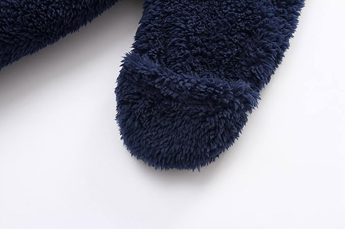 Baby Furry Jumpsuit Infant Bear Onesies Zipper Long Sleeve One-Piece Romper Hoodie Baby Outwear Snowsuit